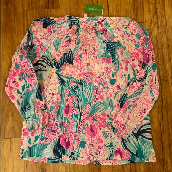 Lilly Pulitzer Button Front Elsa in Via Flora Size XL NWT! - Picture 3 of 4
